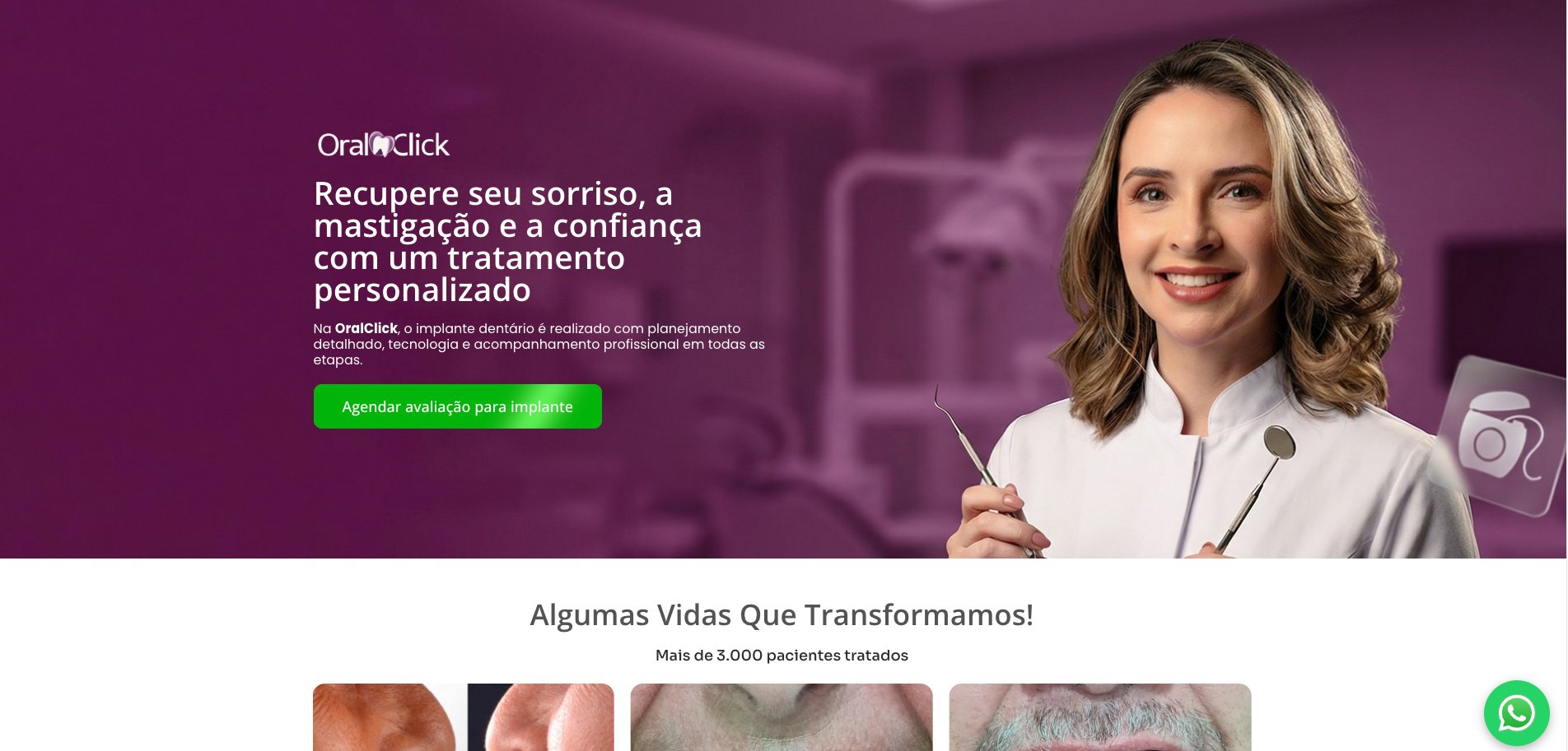 Landing Page criada pela Elev